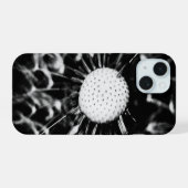 Löwenzahn schwarz iPhone 15 hülle (Rückseite (Horizontal))
