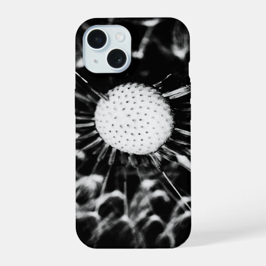 Löwenzahn schwarz iPhone 15 hülle (Rückseite)