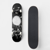 Löwenzahn schwarz skateboard (Vorderseite)