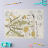 Löwenzahn-Script-Decoupage-Tissue-Bögen Seidenpapier (Basteln)