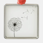 Löwenzahn Silbernes Ornament (Vorne)