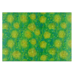 Löwenzahn Sommerblumen Grün Gelb Floral Schneidebrett