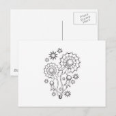 Löwenzahn-Tätowierungsdesign Postkarte (Vorne/Hinten)