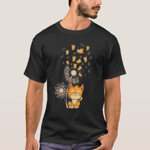 Löwenzahn-Tier-Haustier-Katze Blumen Süße Katzenbe T-Shirt