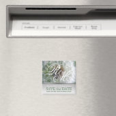 Löwenzahn-Träume Monogramm Save-the-Date Magnet (In Situ (Geschirrspüler))