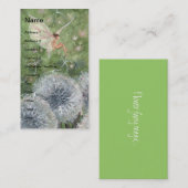 Löwenzahn-Uhr-Feen-Geschäfts-Karte Visitenkarte (Vorne/Hinten)