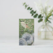 Löwenzahn-Uhr-Feen-Geschäfts-Karte Visitenkarte (Stehend Vorderseite)