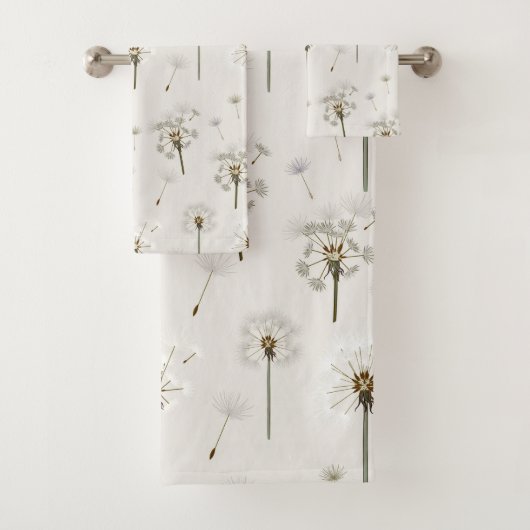 Löwenzahn-Wildblumenmuster Badhandtuch Set (Insitu)