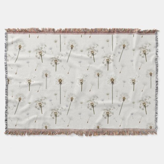 Löwenzahn-Wildblumenmuster Decke (Vorderseite)