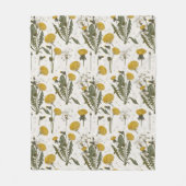Löwenzahn-Wildblumenmuster Fleecedecke (Vorderseite)