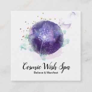 *~* Löwenzahn-Wunsch-Himmel Cosmo spielt Universu Quadratische Visitenkarte