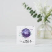 *~* Löwenzahn-Wunsch-Himmel Cosmo spielt Universum Quadratische Visitenkarte (Stehend Vorderseite)