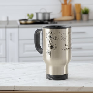 Löwenzahn Wunsch Zitat Zweifarbige Tasse