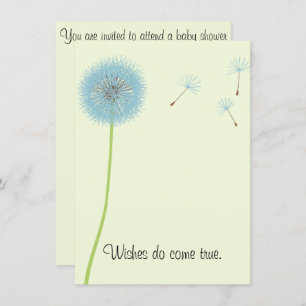 Löwenzahn-Wünsche für eine Babyparty-Einladung Einladung