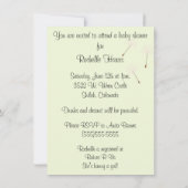 Löwenzahn-Wünsche für eine Babyparty in den Rosa Einladung (Rückseite)