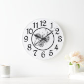Löwenzahn-Wünsche Große Wanduhr (Zuhause)