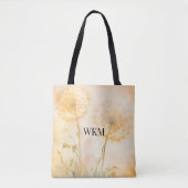 Löwenzahn-Wünsche-Monogramm Tasche (Vorderseite)