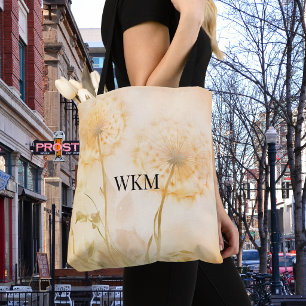 Löwenzahn-Wünsche-Monogramm Tasche