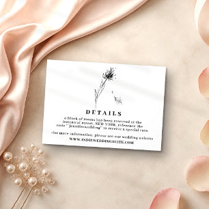Löwenzahnblume Boho Klare Hochzeitsdetails Einladung