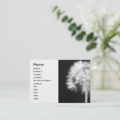 Löwenzahnhaiku-Visitenkarte Visitenkarte (Stehend Vorderseite)