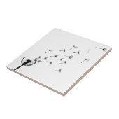 Löwenzahnhauch im Wind Fliese (Seite)