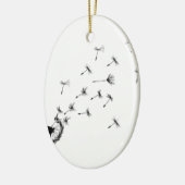 Löwenzahnhauch im Wind Keramikornament (Links)