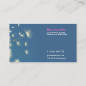 Löwenzahnhochzeits-Planer-Visitenkarte Visitenkarte (Rückseite)