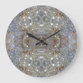 Löwenzahnkristallentwurf Große Wanduhr (Vorderseite)