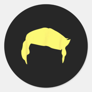 Löwenzahnsamen Trumps Haarlinien-Silhouette Runder Aufkleber