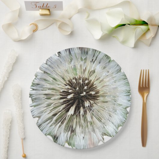 Löwenzahnsamenkopf-Makro-Papierplatten Pappteller (Hochzeit)