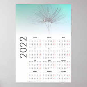 Löwenzahnuhren Kalender 2022 Poster