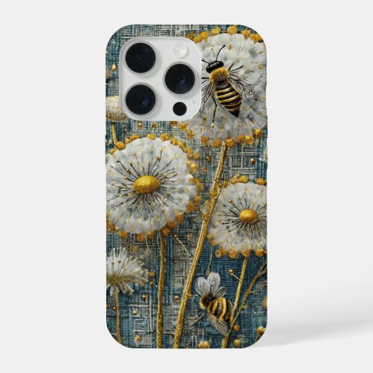 Löwenzahnwald der fleißigen Bienen iPhone Hülle (Rückseite)