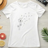 Löwenzahnwind; Whimsical Sommerblumen T-Shirt