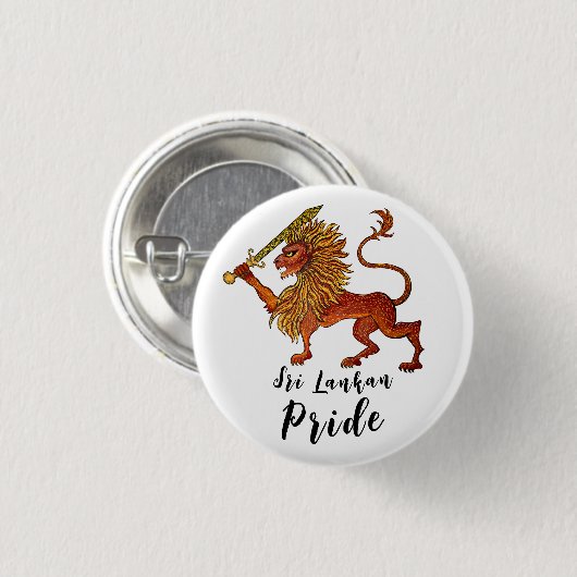 Löwenzettel in Sri Lanka Button (Vorne & Hinten)