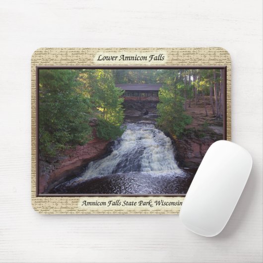 Lower Amnicon Falls mousepad (Mit Mouse)