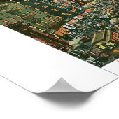 Lower Broadway by Night, New York Poster (Ecke)