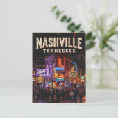 Lower Broadway Honky-Tonks USA Postkarte (Stehend Vorderseite)