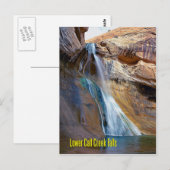 Lower Calf Creek Falls, Utah Postkarte (Vorne/Hinten)