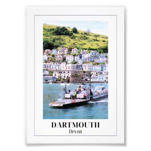 Lower Dartmouth Ferry, Devon Fotodruck (Vorne)
