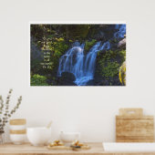 Lower Falls Creek Waterfall HDR, drucken mit Skrip Poster (Küche)
