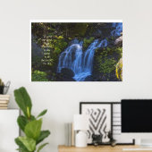 Lower Falls Creek Waterfall HDR, drucken mit Skrip Poster (Heimbüro)