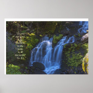 Lower Falls Creek Waterfall HDR, drucken mit Skrip Poster