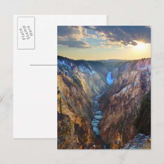 Lower Falls from Artist's Point Postkarte (Vorne/Hinten)