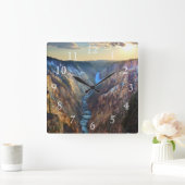 Lower Falls from Artist's Point Quadratische Wanduhr (Zuhause)