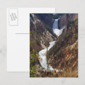 Lower Falls Yellowstone Postkarte (Vorne/Hinten)