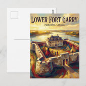 Lower Fort Garry Kanada Postkarte (Vorne/Hinten)