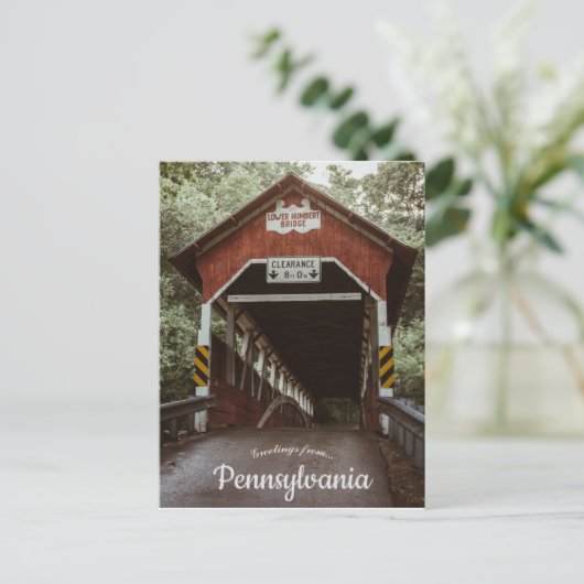 Lower Humbert Bridge Somerset Landkreis Pennsylvan Postkarte (Stehend Vorderseite)