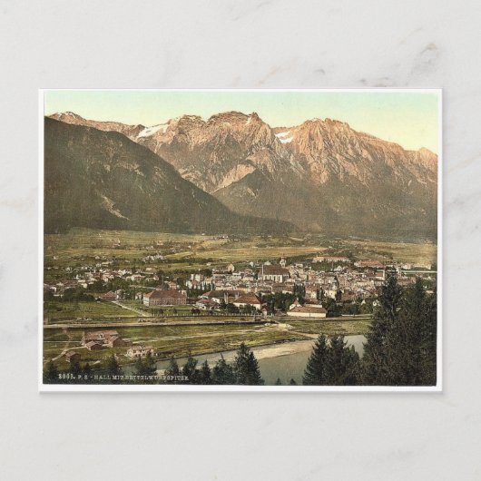 Lower Inn, Hall und Bettelwurfspitze, Tirol, Austr Postkarte (Vorderseite)