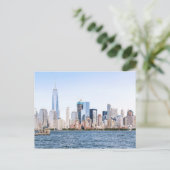 Lower Manhattan Color Sketch Postcard Postkarte (Stehend Vorderseite)