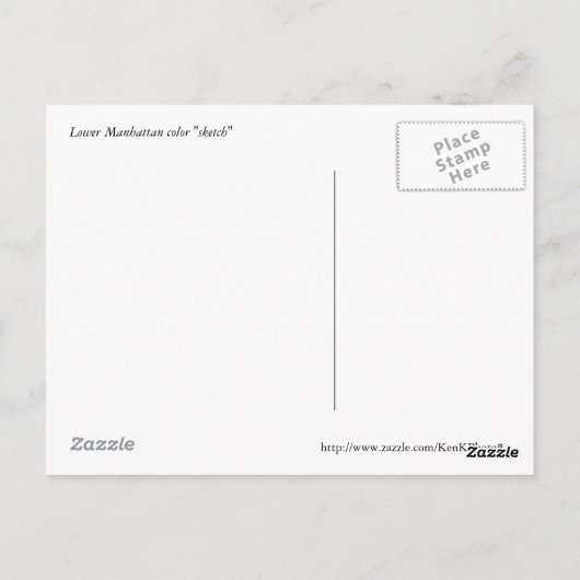 Lower Manhattan Postcard Postkarte (Rückseite)